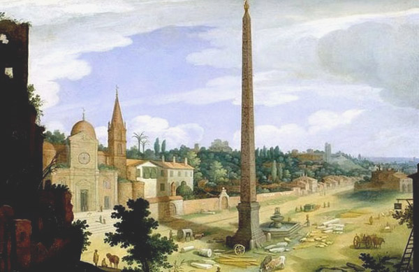Willem van Nieulandt, Vue de Rome avec la Place du Peuple